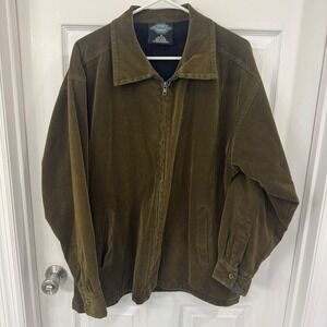 Vintage Malibu Dan Olive Green Corduroy Jacket Mens Medium